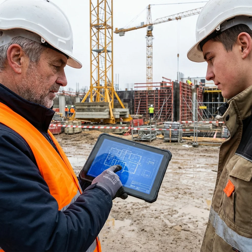 Site manager with tablet