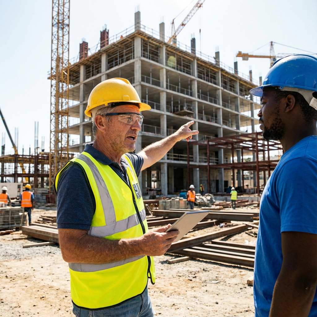 Site manager using tablet
