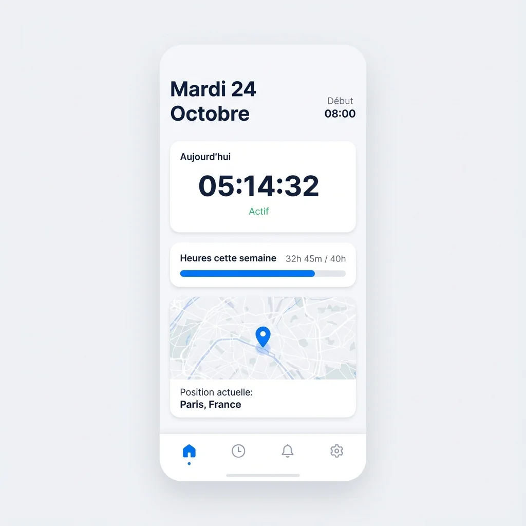 Interface de gestion du temps et présence